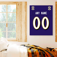 Thumbnail for Baltimore Jersey Custom Canvas Print Wall Art for Boy Girl Men Women American Football Personalized Canvas Art