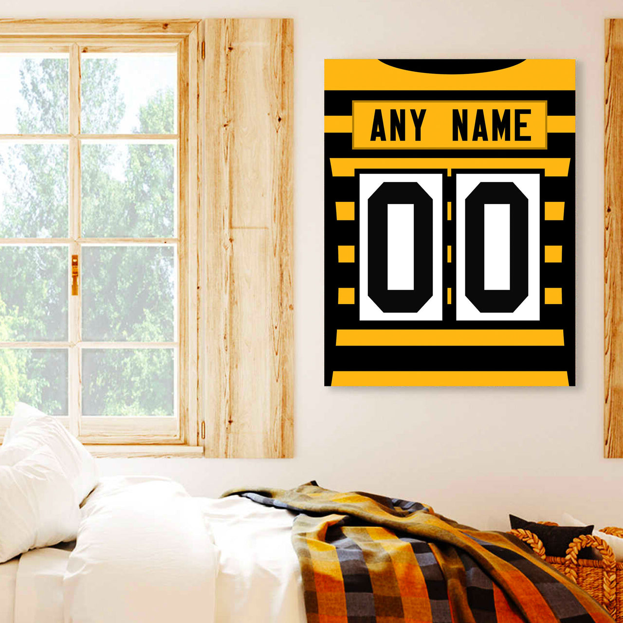 Pittsburgh Jersey Custom Canvas Print Wall Art for Boy Girl Men Women American Football Personalized Canvas Art