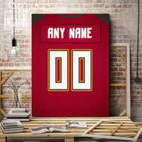 Thumbnail for Products Tampa Bay Jersey Custom Canvas Print Wall Art for Boy Girl Men Women Football Personalized Canvas Art