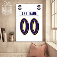 Thumbnail for Baltimore Jersey Custom Canvas Print Wall Art for Boy Girl Men Women American Football Personalized Canvas Art