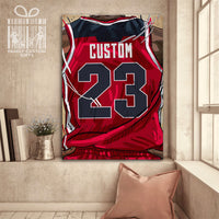 Thumbnail for Washington Huskies Jersey Custom Canvas Print Wall Art for Boy Girl Men Women Basketball Personalized Canvas Art