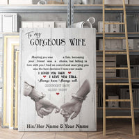 Thumbnail for Personalized Custom Name To My Gorgeous Wife Canvas Wall Art Canvas Print Couple Hanging Poster Home Decor
