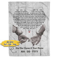 Thumbnail for Custom Blanket Anniversary Song Name Date Fleece Blanket Gift For Couple Man Woman Wife Husband