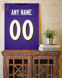 Thumbnail for Baltimore Jersey Custom Canvas Print Wall Art for Boy Girl Men Women American Football Personalized Canvas Art