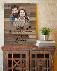 Thumbnail for Custom Photo Father's Day Gifts Canvas Print Wall Art for Dad - Personalized To My Dad Wall Art - Gift for Dad