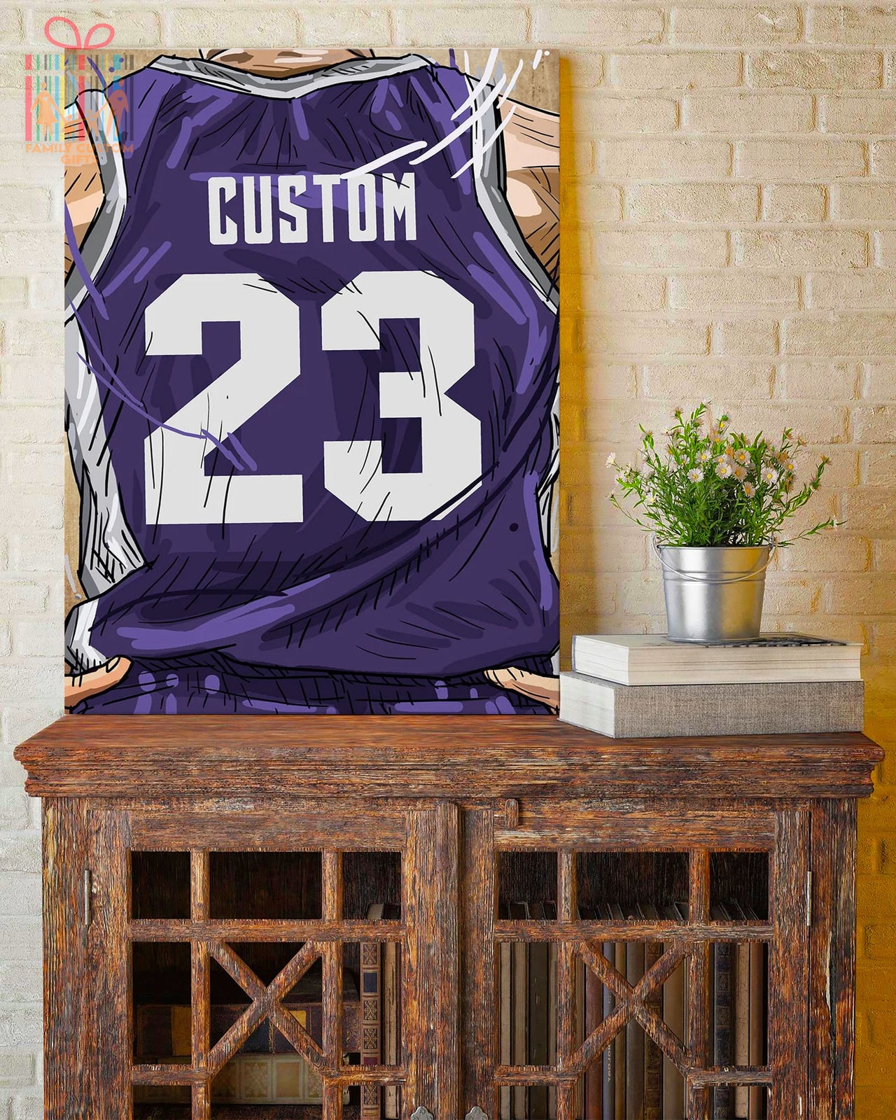 Sacramento Kings Jersey Custom Canvas Print Wall Art for Boy Girl Men Women Basketball Personalized Canvas Art