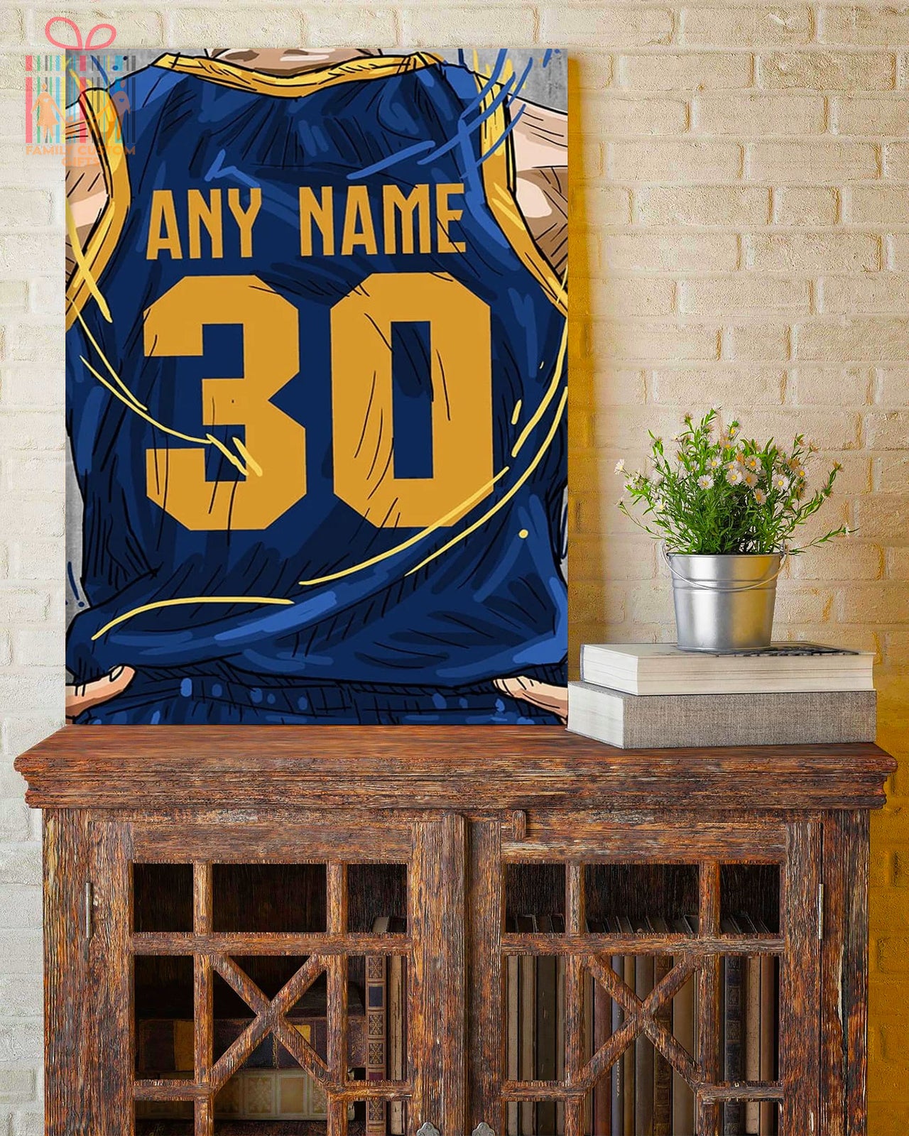 San Francisco Dons Jersey Custom Canvas Print Wall Art for Boy Girl Men Women Basketball Personalized Canvas Art