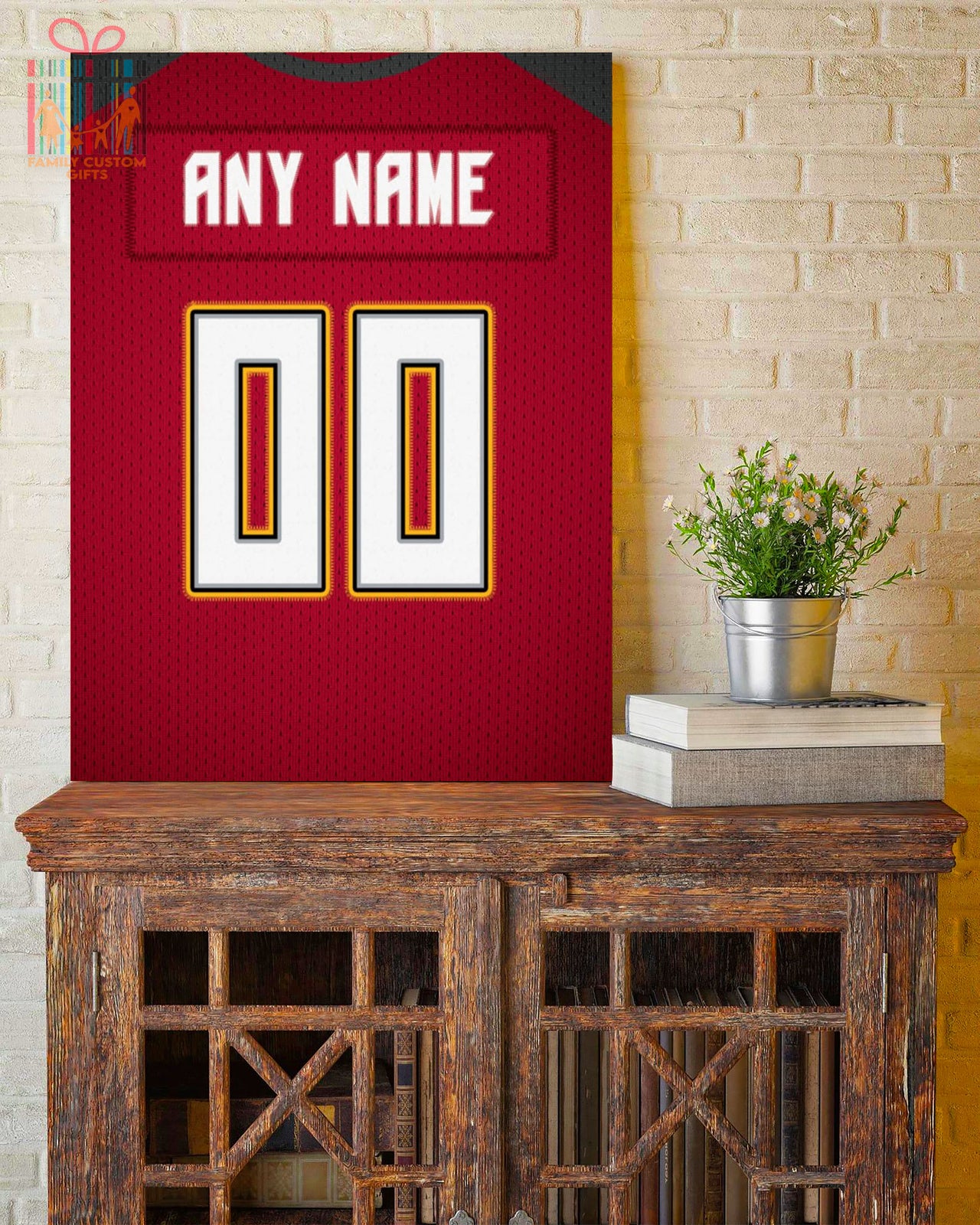Products Tampa Bay Jersey Custom Canvas Print Wall Art for Boy Girl Men Women Football Personalized Canvas Art