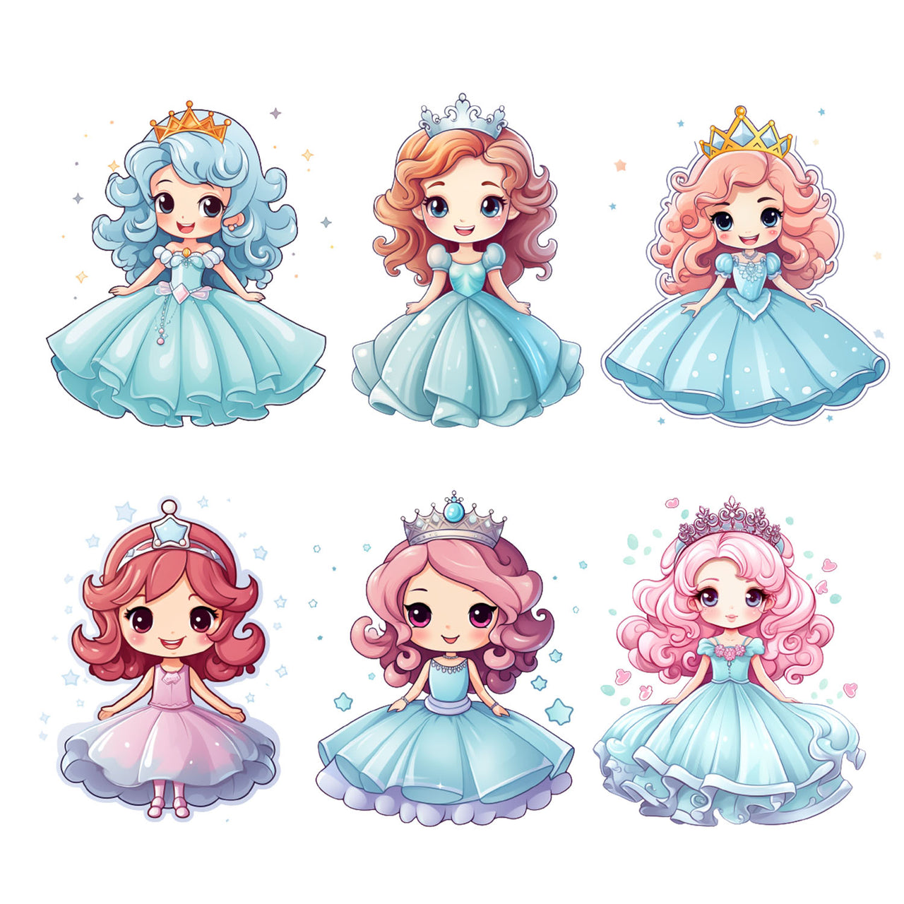 Little Princess Clipart, Watercolor Princess Clipart,Little Princess Ornaments, Baby Princess, Castle Sublimation Design, Princess Birthday, Fairytale Princes 004