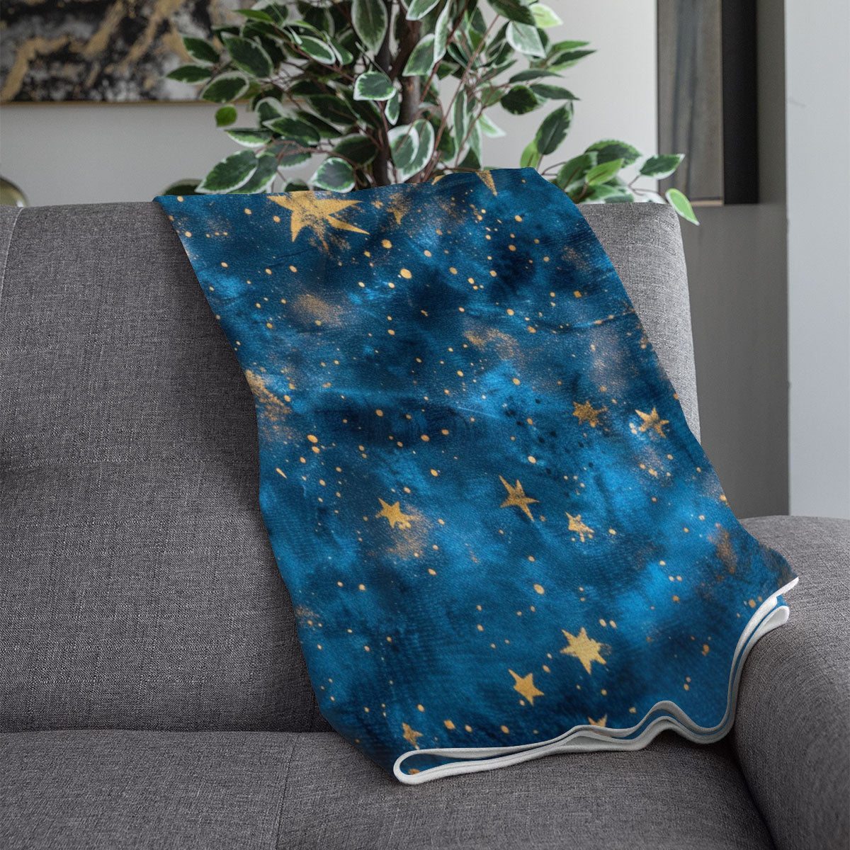 Boho Blanket Throw: Stars Blanket, Woven Throw Blanket, Couch Blanket, Bed Blanket, Boho Decor, Boho Home Decor, Bohemian decor, Boho bed, Stars 001