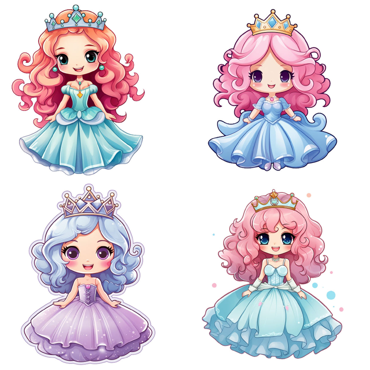 Little Princess Clipart, Watercolor Princess Clipart,Little Princess Ornaments, Baby Princess, Castle Sublimation Design, Princess Birthday, Fairytale Princes 004