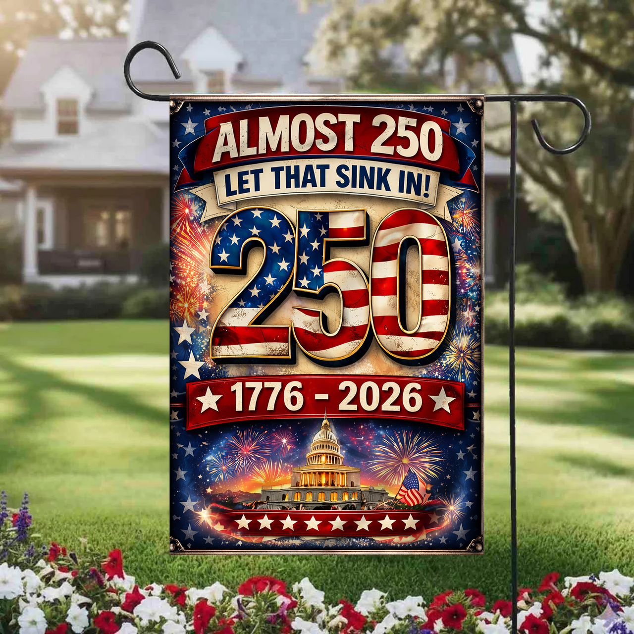 USA 250th Anniversary Garden Flag (1776–2026) – Patriotic Outdoor Decorative Flag 05