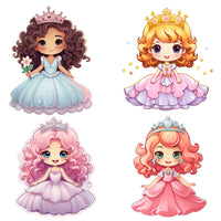 Thumbnail for Little Princess Clipart, Watercolor Princess Clipart,Little Princess Ornaments, Baby Princess, Castle Sublimation Design, Princess Birthday, Fairytale Princes 004