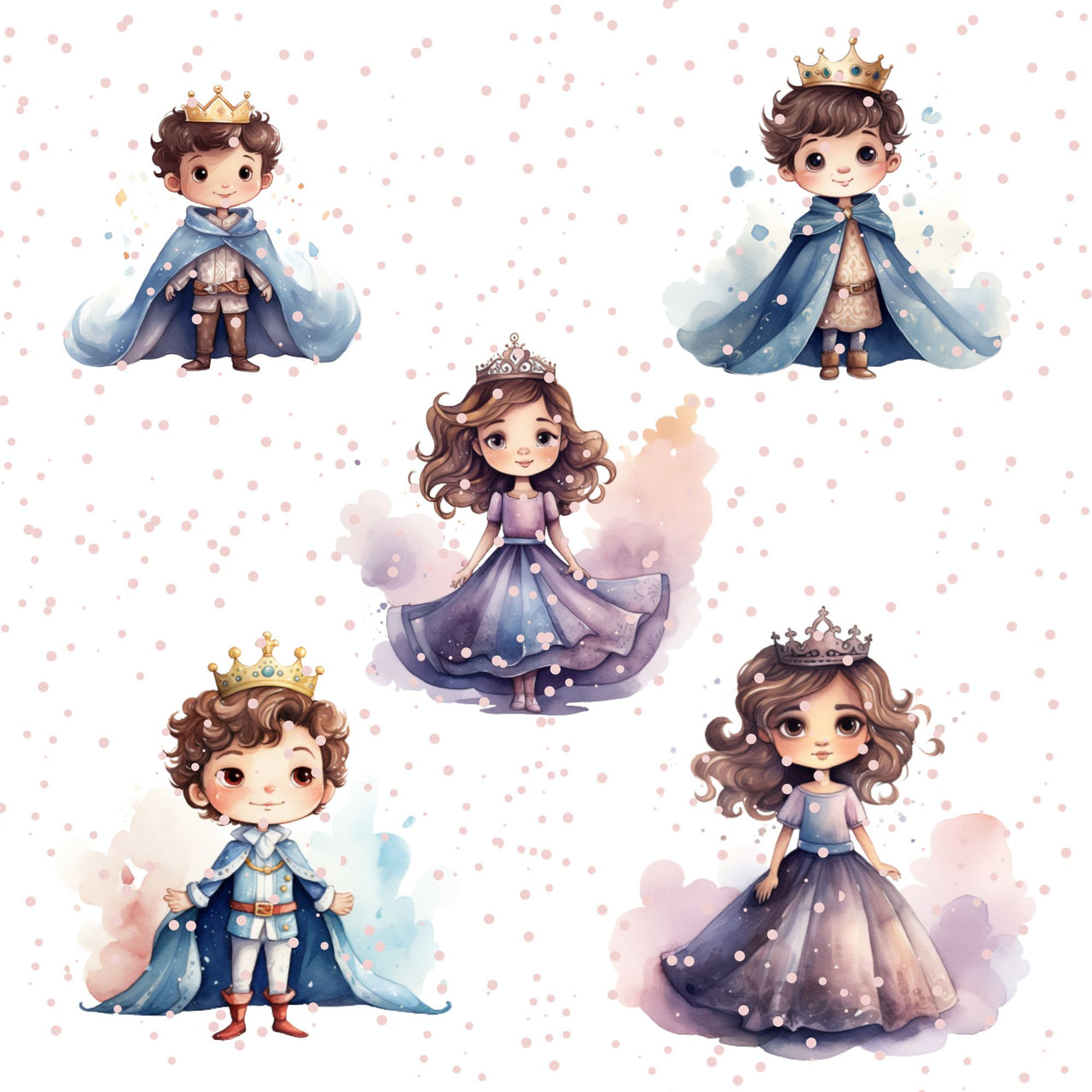 Little Princess Clipart, Watercolor Princess Clipart, Little Princess Ornaments, Baby Princess, Castle Sublimation Design, Princess Birthday, Fairytale Princes 014