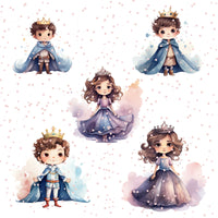 Thumbnail for Little Princess Clipart, Watercolor Princess Clipart, Little Princess Ornaments, Baby Princess, Castle Sublimation Design, Princess Birthday, Fairytale Princes 014