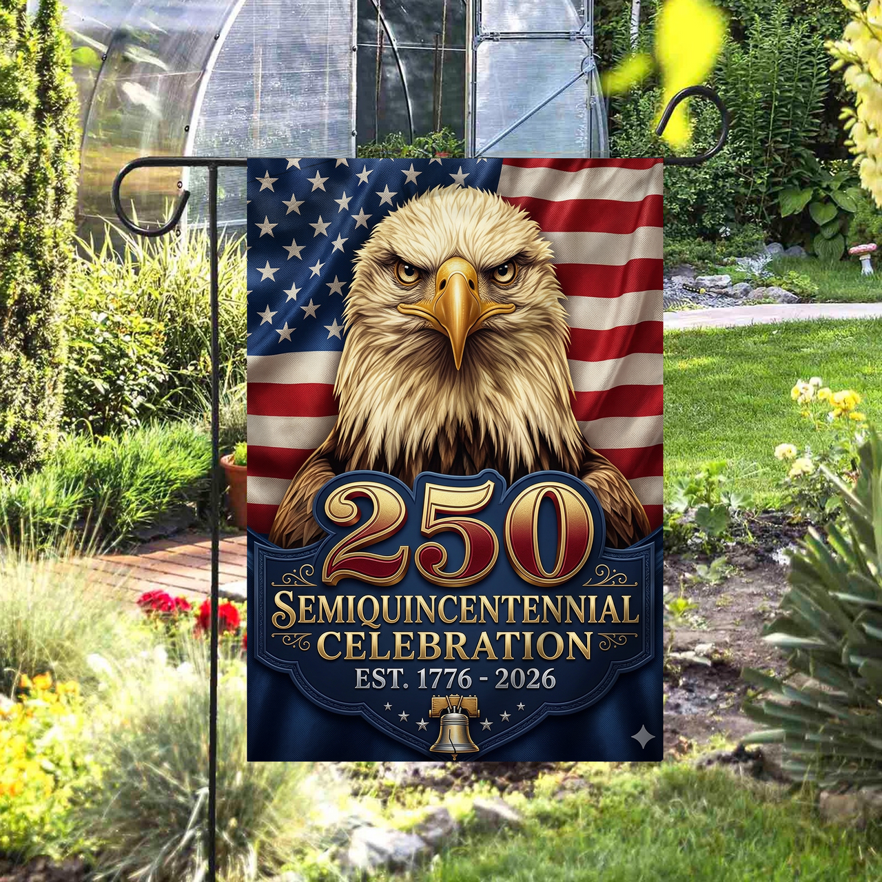 USA 250th Anniversary Garden Flag (1776–2026) – Patriotic Outdoor Decorative Flag 04