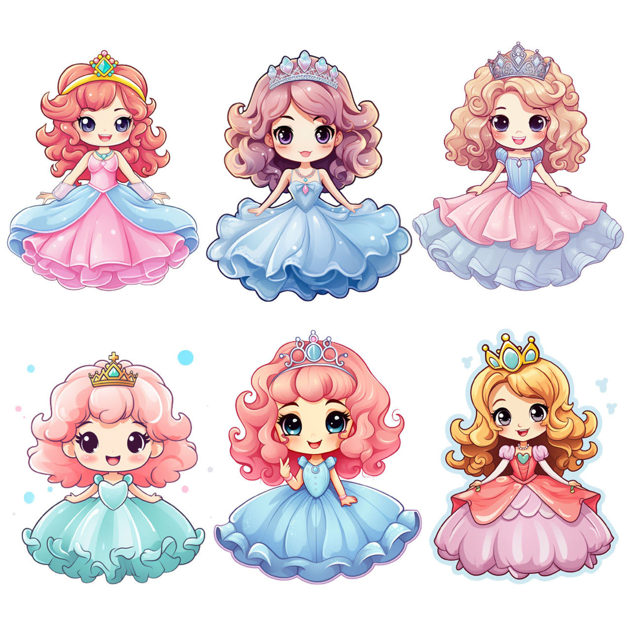 Little Princess Clipart, Watercolor Princess Clipart,Little Princess Ornaments, Baby Princess, Castle Sublimation Design, Princess Birthday, Fairytale Princes 004