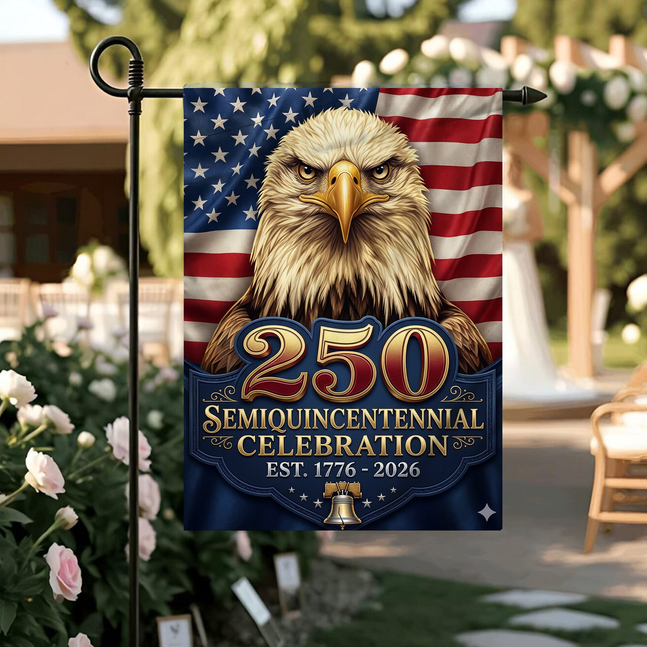 USA 250th Anniversary Garden Flag (1776–2026) – Patriotic Outdoor Decorative Flag 04