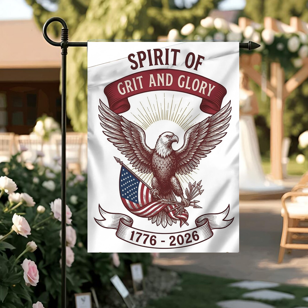 USA 250th Anniversary Garden Flag (1776–2026) – Patriotic Outdoor Decorative Flag 08