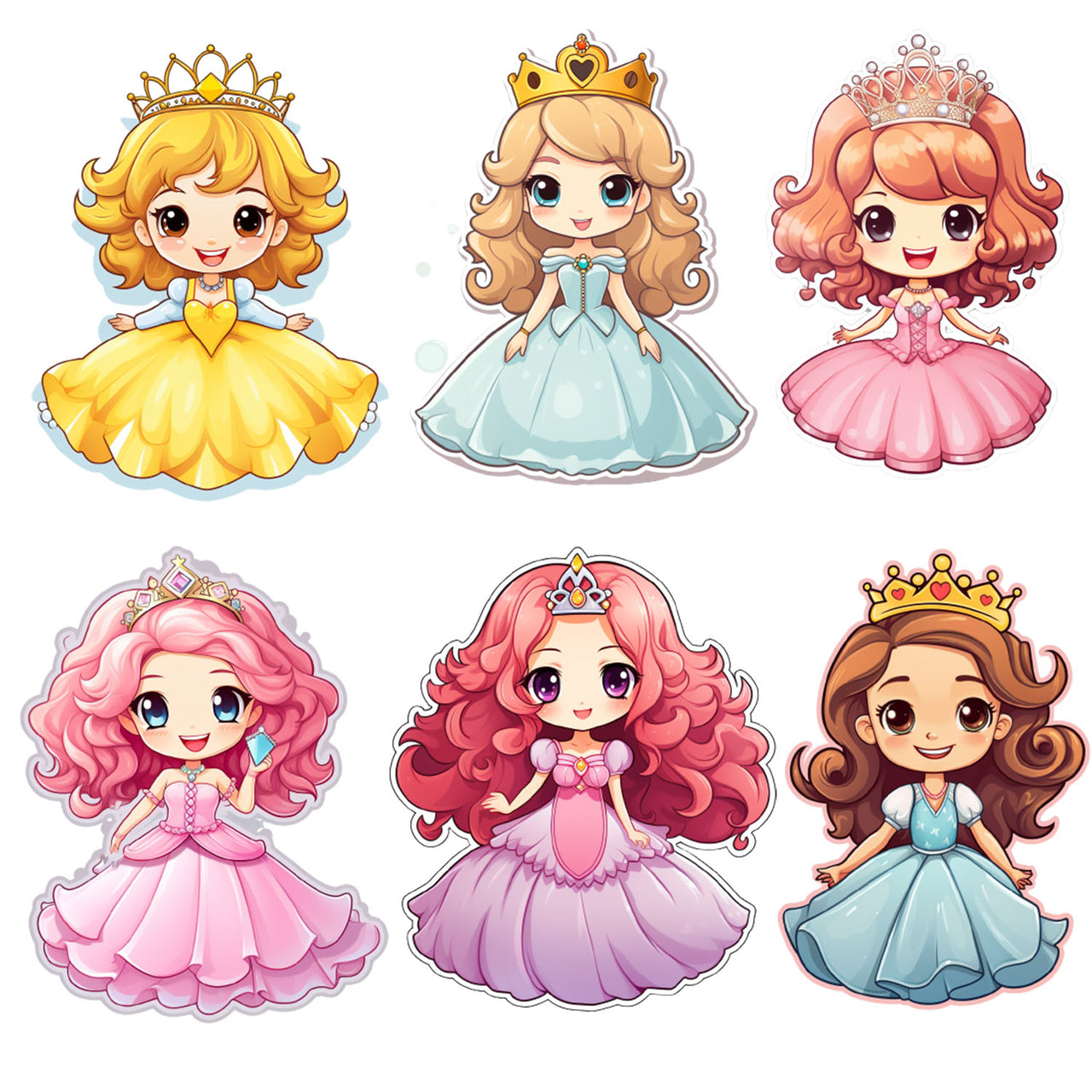 Little Princess Clipart, Watercolor Princess Clipart,Little Princess Ornaments, Baby Princess, Castle Sublimation Design, Princess Birthday, Fairytale Princes 004