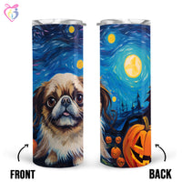 Thumbnail for Pekingese Halloween With Pumpkin 20oz Skinny Tumbler, Holiday Skinny Tumbler, For Dog Lovers, Vibrant Tumbler, Trending Tumbler