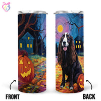 Thumbnail for Gordon Setters Halloween With Pumpkin 20oz Skinny Tumbler, Holiday Skinny Tumbler, For Dog Lovers, Vibrant Tumbler, Trending Tumbler