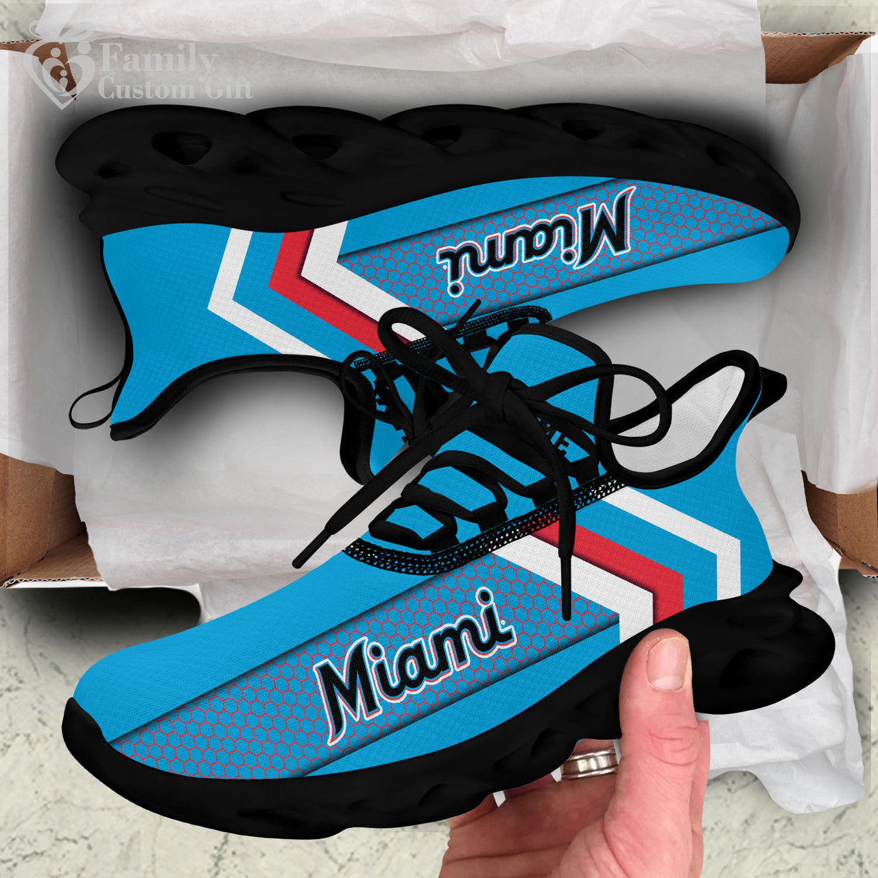 Miami Baseball Marlins Personalized Max Soul Sneakers Running Sport Shoes for Men Women