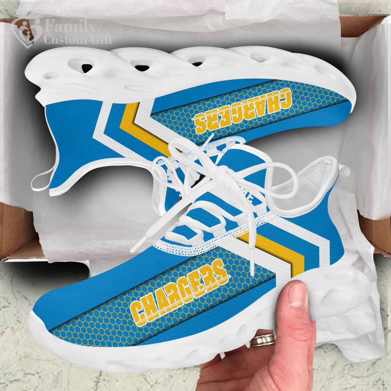 Los Angeles Football Chargers Personalized Max Soul Sneakers Running Sport Shoes for Men Women