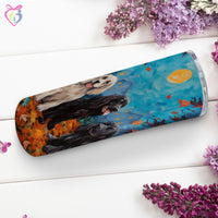 Thumbnail for English Cocker Spaniels Halloween With Pumpkin 20oz Skinny Tumbler, Holiday Skinny Tumbler, For Dog Lovers, Vibrant Tumbler, Trending Tumbler