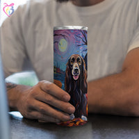 Thumbnail for Gordon Setters Halloween With Pumpkin 20oz Skinny Tumbler, Holiday Skinny Tumbler, For Dog Lovers, Vibrant Tumbler, Trending Tumbler