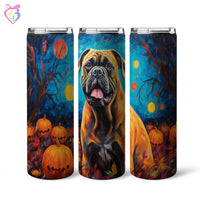 Thumbnail for Cane Corso Halloween With Pumpkin 20oz Skinny Tumbler, Holiday Skinny Tumbler, For Dog Lovers, Vibrant Tumbler, Trending Tumbler