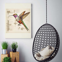Thumbnail for Drawings Hummingbirds Da Vinci Style Vintage Framed Canvas Prints Wall Art Hanging Home Decor