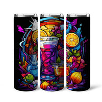 Thumbnail for Colorful Tequila In Stained Glass 20oz Skinny Tumbler, Tequila Lover, Alcohol Tumbler, Vibrant Tumbler, Trending Tumbler