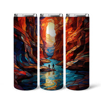 Thumbnail for Canyoneering In Stained Glass 20oz Skinny Tumbler, Grand Canyon Tumbler, Outdoors Tumbler, Vibrant Tumbler, Trending Tumbler