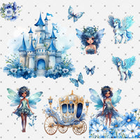 Thumbnail for Little Princess Clipart, Watercolor Princess Clipart,Little Princess Ornaments, Baby Princess, Castle Sublimation Design, Princess Birthday,  Fairytale Princes 009