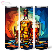 Thumbnail for Scotch Whisky In Stained Glass 20oz Skinny Tumbler, Whisky Drinker, Whisky Lover Gifts, Alcohol Drink, Alcohol Tumbler, Vibrant Tumbler, Trending Tumbler