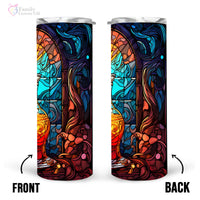 Thumbnail for Mysterious Rum In Stained Glass 20oz Skinny Tumbler, Rum Lover, Alcohol Tumbler, Vibrant Tumbler, Trending Tumbler