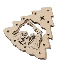 Thumbnail for 10-Pack 8cm Unfinished Wooden Cutouts: DIY Christmas Hanging Ornaments and Gift Tags for Xmas Tree Decor