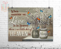 Thumbnail for Custom Poster Prints Because Someone We Love is in Heaven Personalized Gifts Wall Decor
