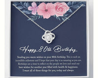 Thumbnail for 80th Birthday Gift for Women, 80th Birthday Gift for Mom, 80th Birthday Necklace, 80 Year Old Birthday Gift