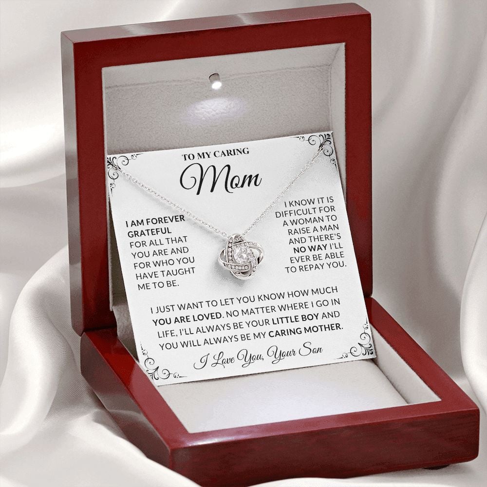 Mother's Day Gift for Mom From Son - Mother Son Necklace, Son Gift