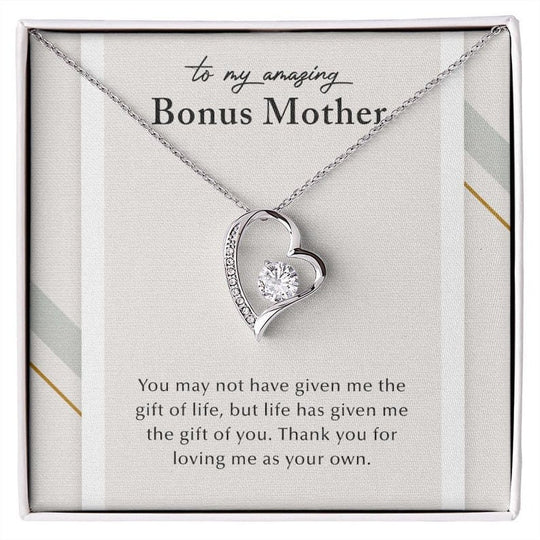 Bonus Mom Gifts from Son- I Love My Family Gifts 14K White Gold Finish / Standard Box