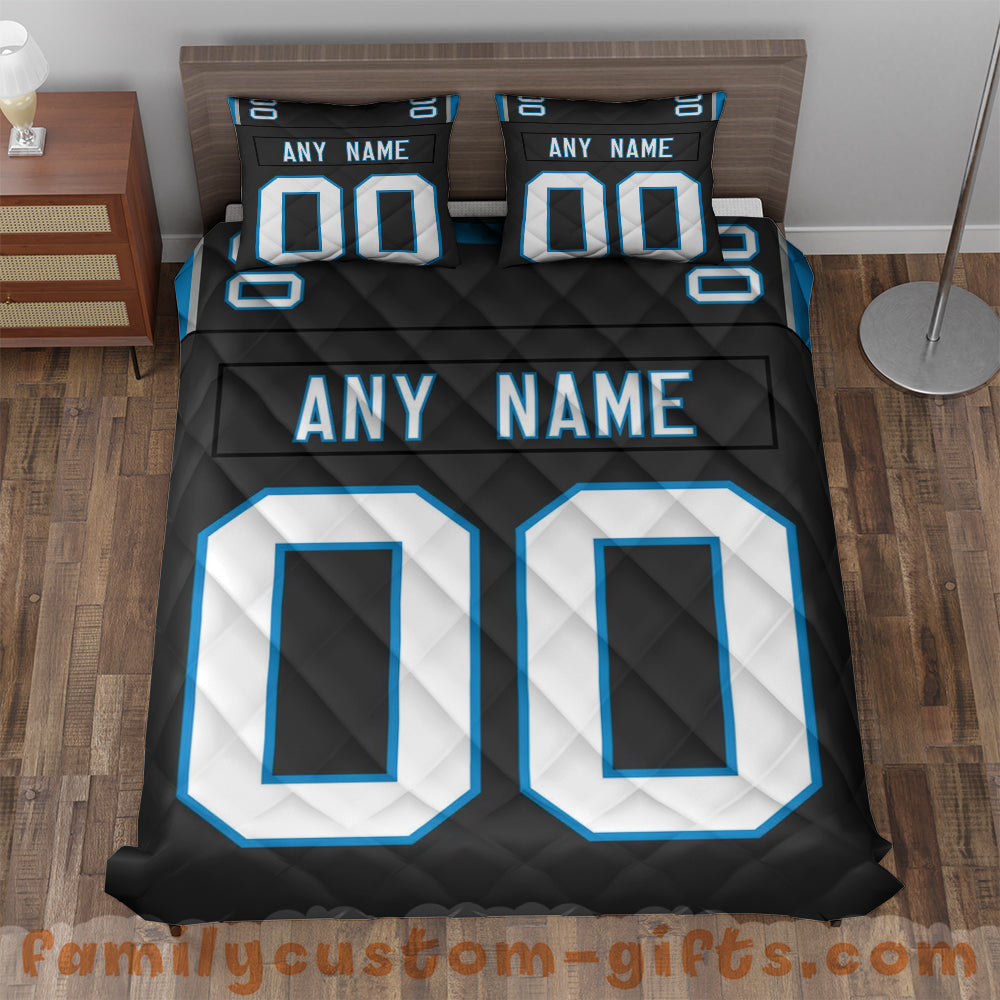 Custom Quilt Sets Carolina Jersey Personalized Football Premium Quilt Bedding for Men Women