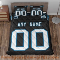 Thumbnail for Custom Quilt Sets Carolina Jersey Personalized Football Premium Quilt Bedding for Men Women