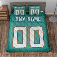Thumbnail for Custom Quilt Sets Miami Jersey Personalized Football Premium Quilt Bedding for Boys Girls Men Women