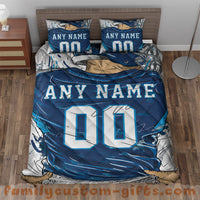 Thumbnail for Custom Quilt Sets Tennessee Jersey Personalized Football Premium Quilt Bedding for Men Women