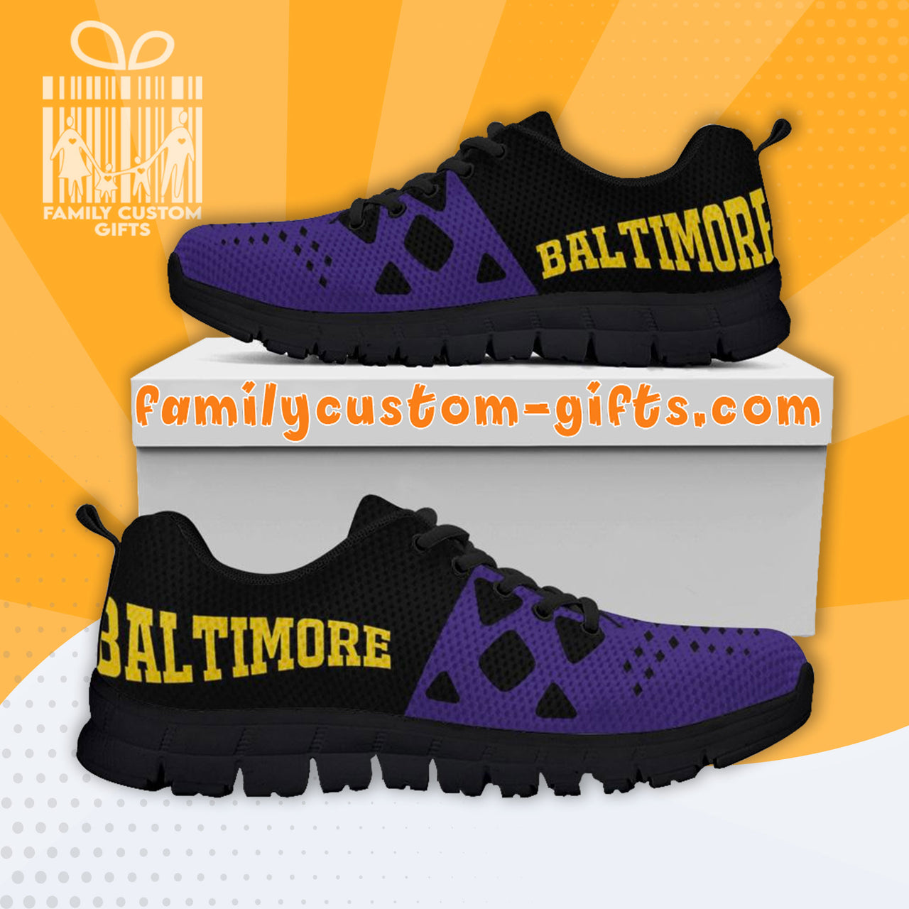 Baltimore Custom Shoes for Men Women 3D Print Fashion Sneaker Gifts for Her Him