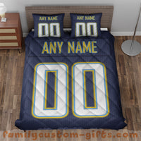 Thumbnail for Custom Quilt Sets Los Angeles Jersey Personalized Football Premium Quilt Bedding for Men Women