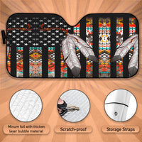 Thumbnail for Custom Windshield Sun Shade for Car American Flag Native Tribe Feather Pride Car Sun Shade