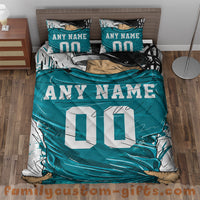 Thumbnail for Custom Quilt Sets Jacksonville Jersey Personalized Football Premium Quilt Bedding for Men Women